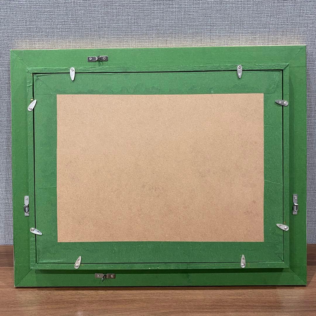 【花】南　美穂子作　油彩画 金色フレーム付き