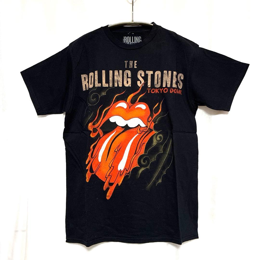 ローリングストーンズ ファイアー ベロT黒 ②