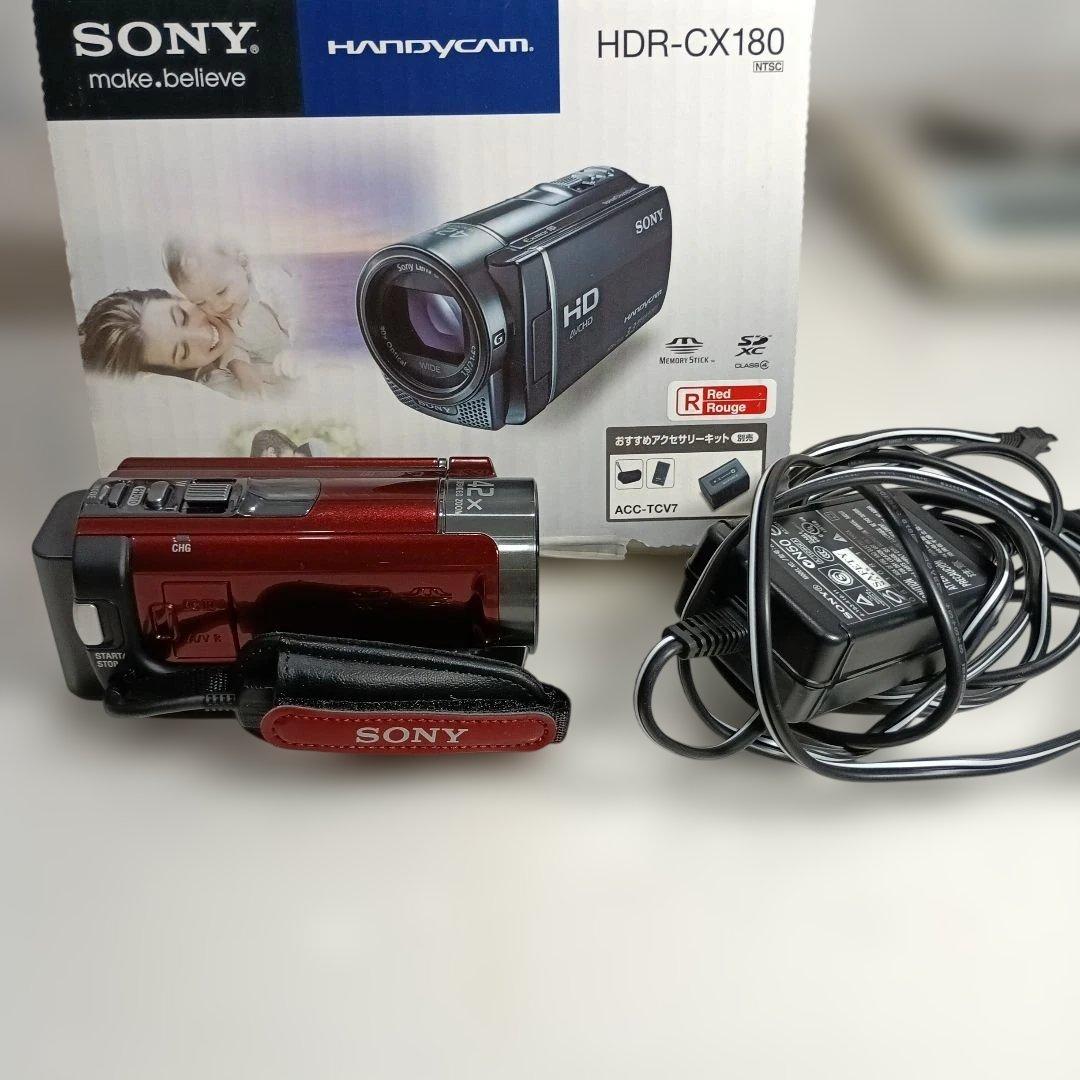 SONY HDR-CX180 ビデオカメラ レッド 本体