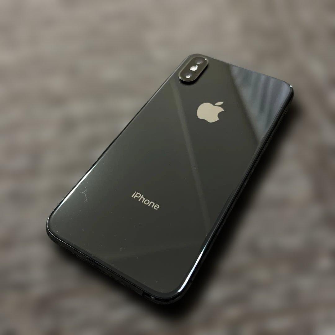 【iPhone XS】　液晶パネル　バッテリー交換済 64GB スペースグレー