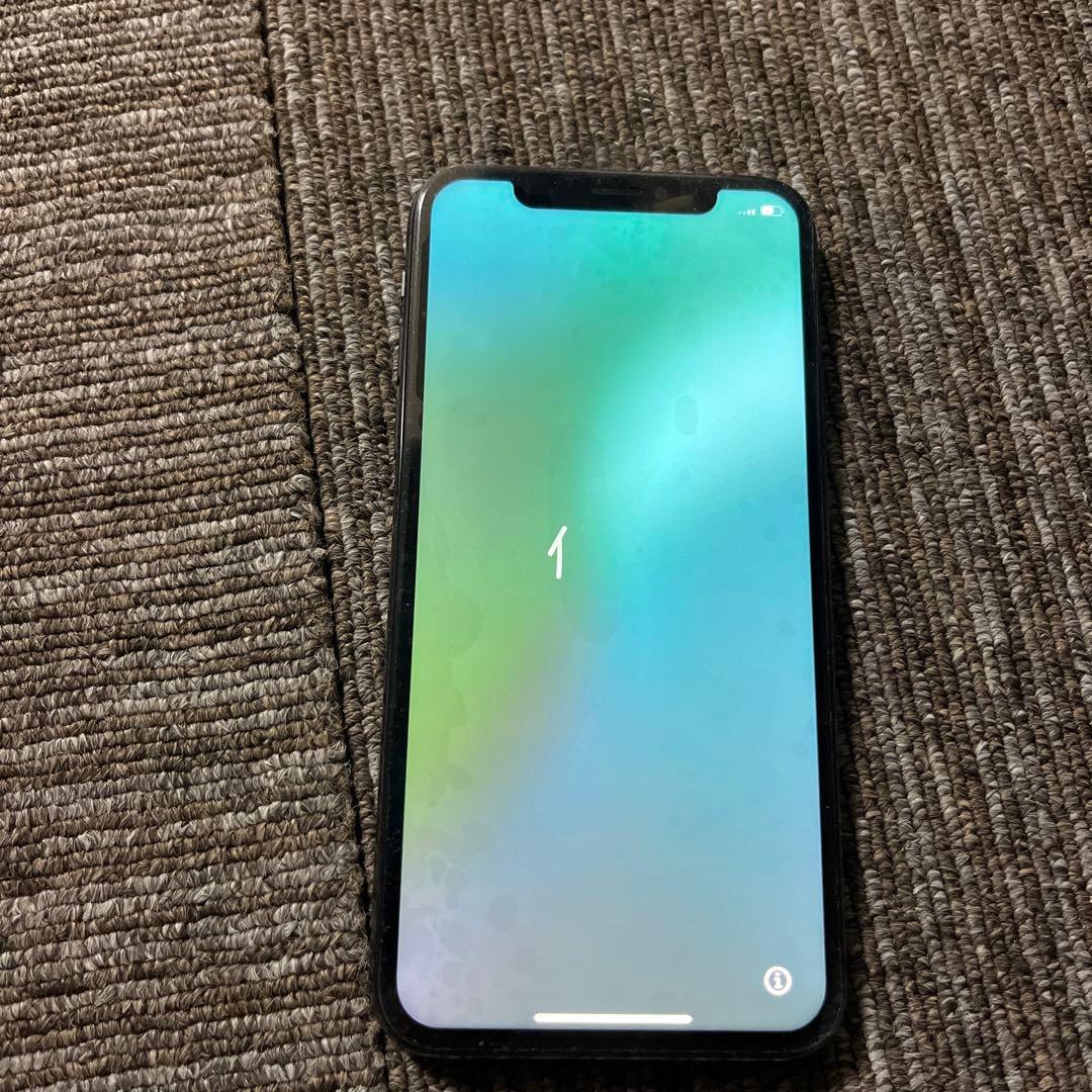 【iPhone XS】　液晶パネル　バッテリー交換済 64GB スペースグレー