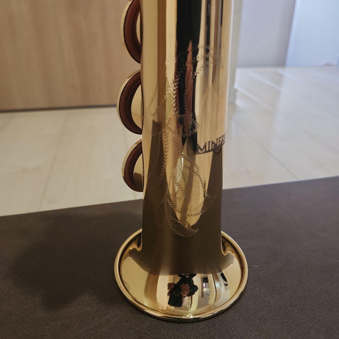 MINERVA ソプラノサックス　本体 ゴールド ケース付き