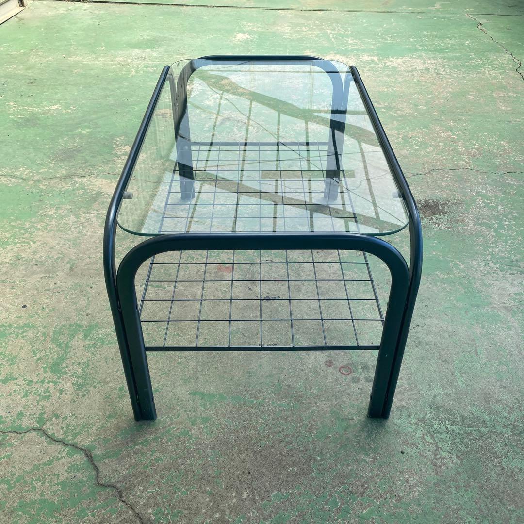 昭和レトロ　ガラステーブル　当時物　80年代