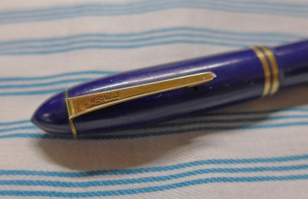 ビンテージ ジュエル スーパー 万年筆 Engalnd ブルー 14K