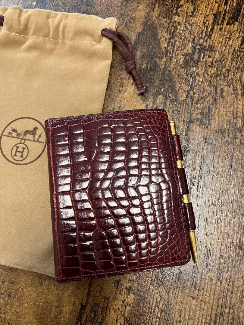 （超希少）エルメス　1977年　クロコ手帳
