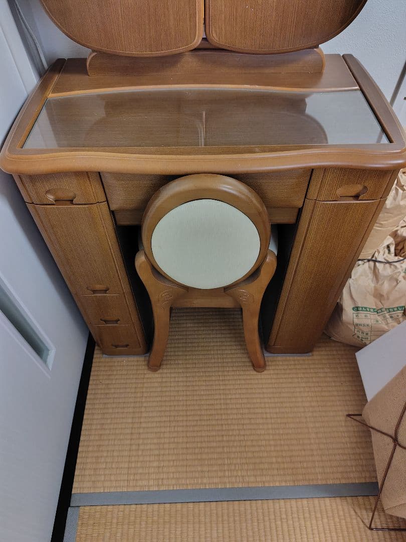 木製三面鏡ドレッサー