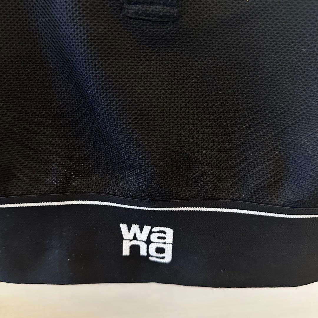 alexanderwang.t ブラックショート丈ポロシャツ