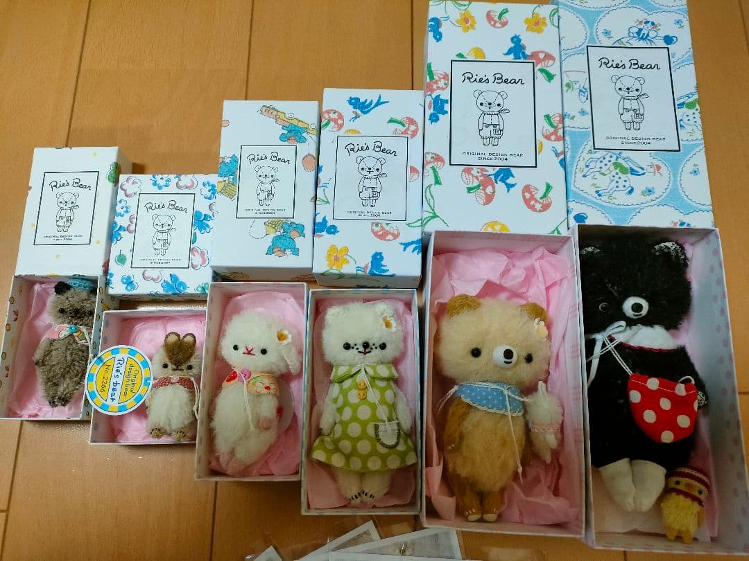 Rie's bear様 ぬいぐるみセット 6体　テディベア　作家様作品
