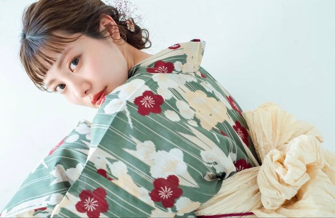 maru × utatane 浴衣セット　矢絣にほぐし