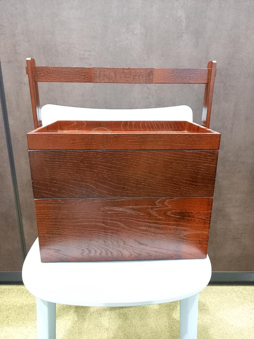 岡持　指物　漆塗り