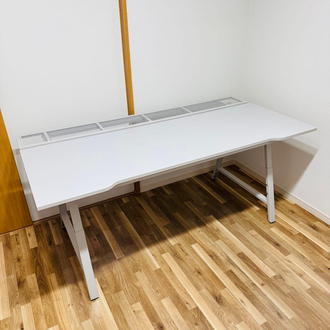送料出品者負担 美品 IKEA ウーテスペラレ ゲーミングデスク ライトグレー