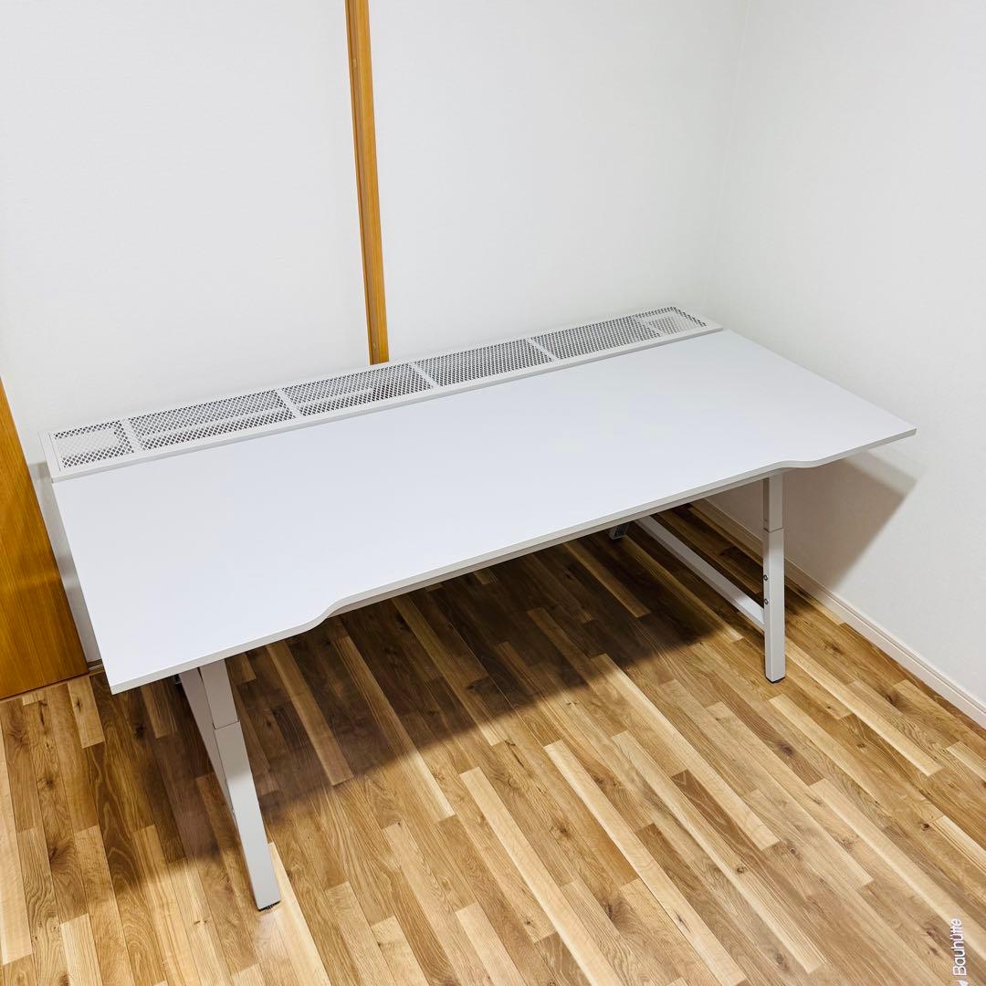 送料出品者負担 美品 IKEA ウーテスペラレ ゲーミングデスク ライトグレー