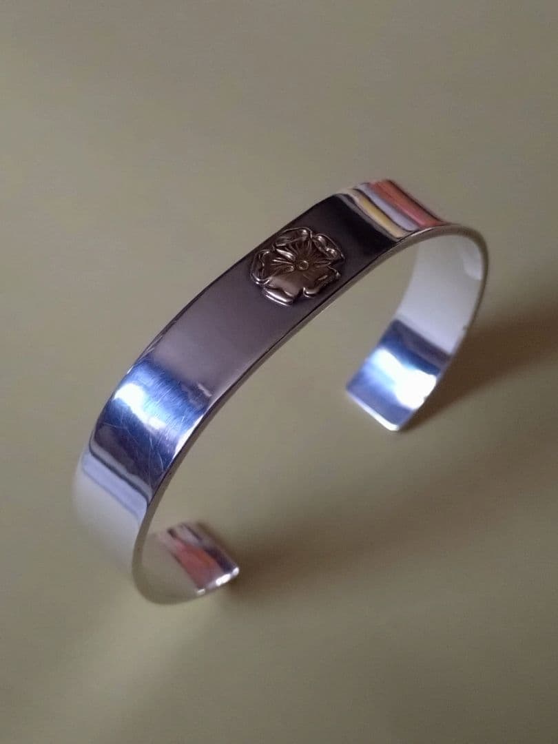 ゴローズ平打ちローズブレス Mサイズ　　　　　　　 希少ローズメタル