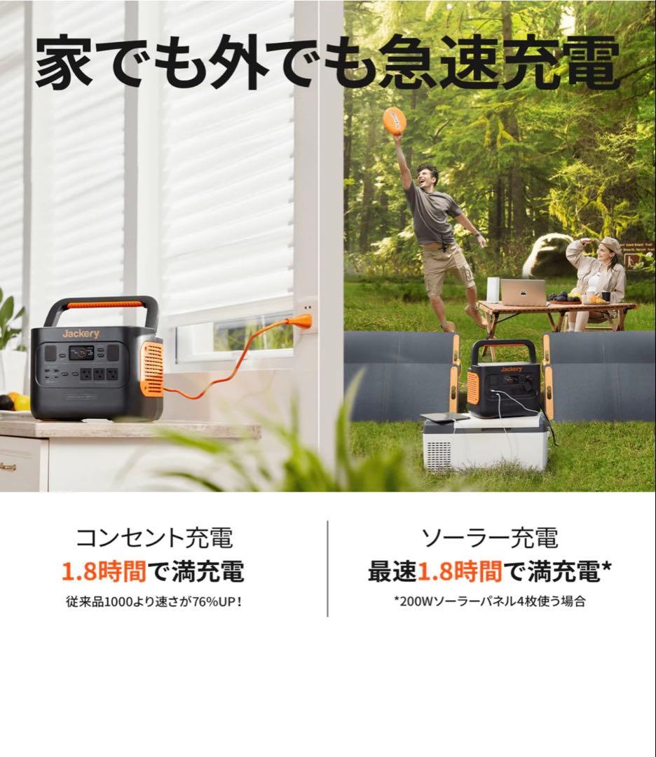 【未開封品】Jackery ポータブル電源 1000 Pro 発電