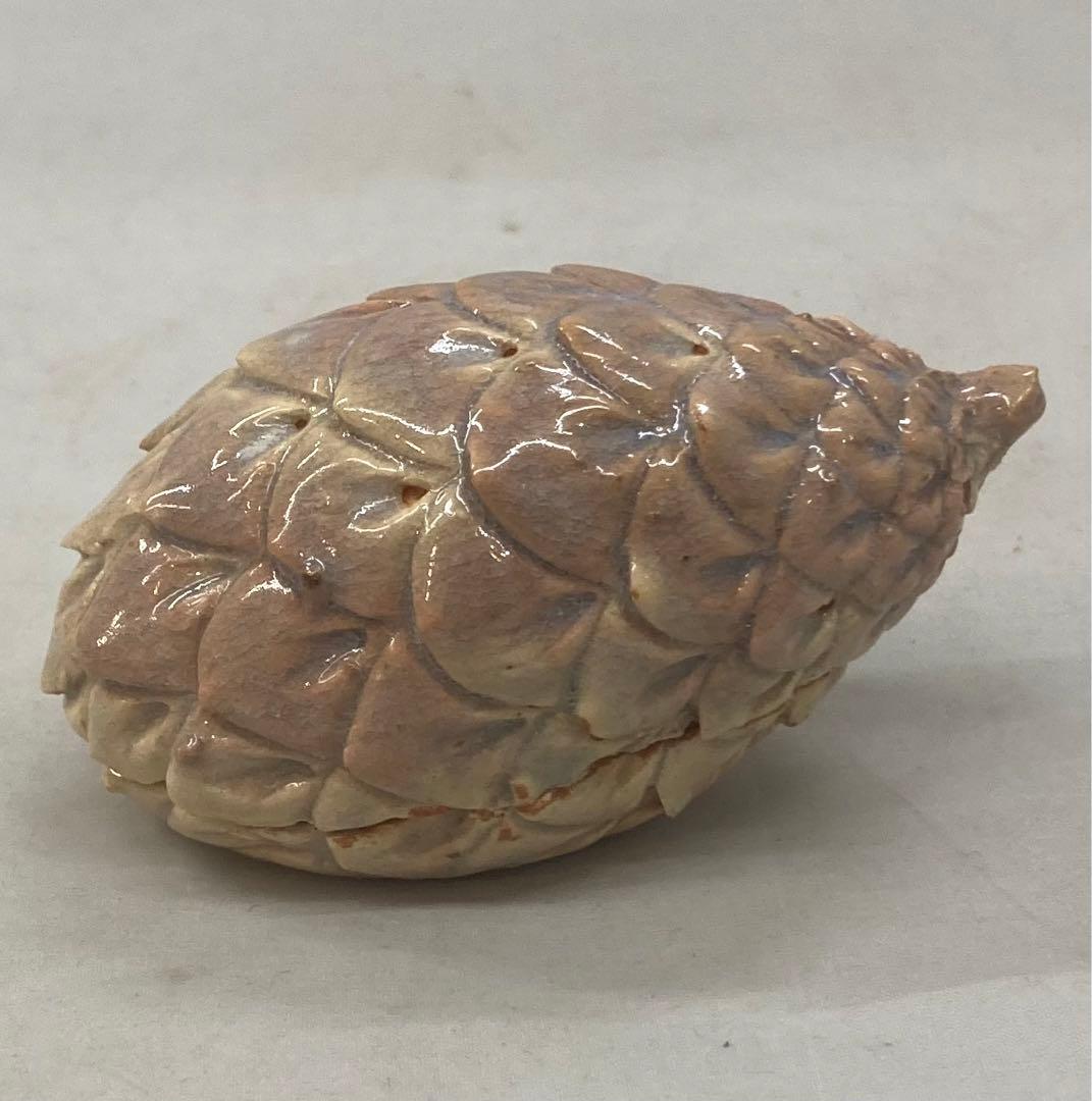 B236b「萩焼松笠香合」第十一世坂高麗左衛門造　共布共箱　韓峯　茶道具