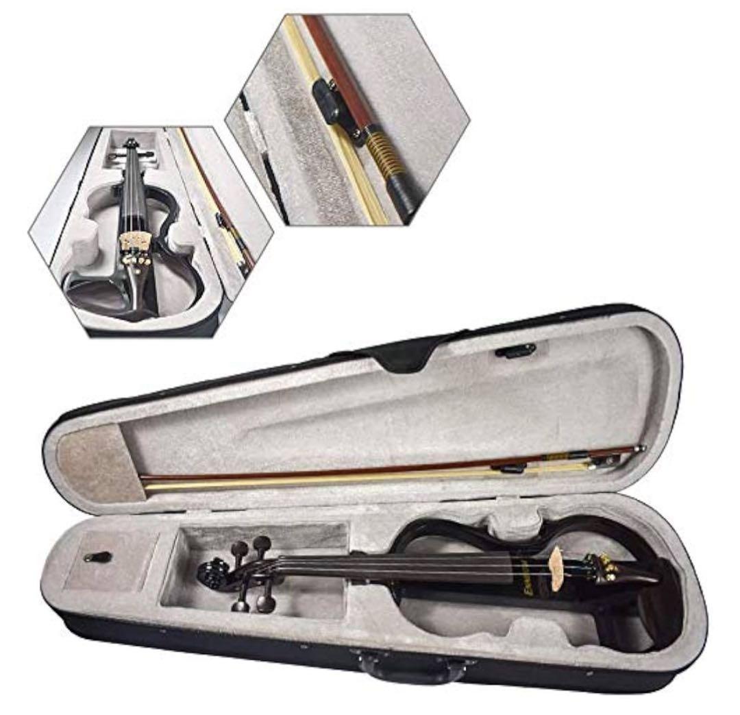 エレキヴァイオリン エボニー サイレント バイオリン 4/4 初心者入門セット