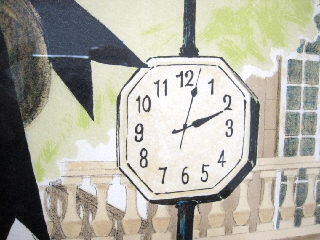 奥津国道 プチ シャポー リトグラフ 婦人画 163/180