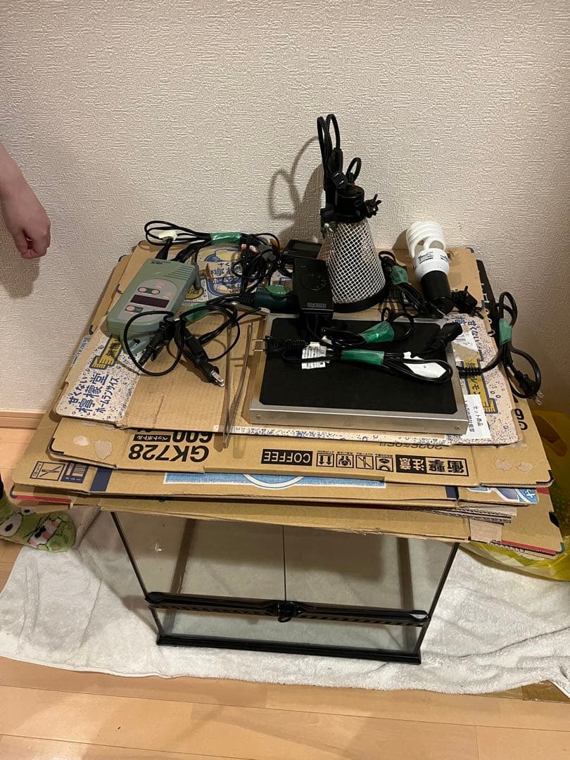 爬虫類ケージ・サーモスタットセット