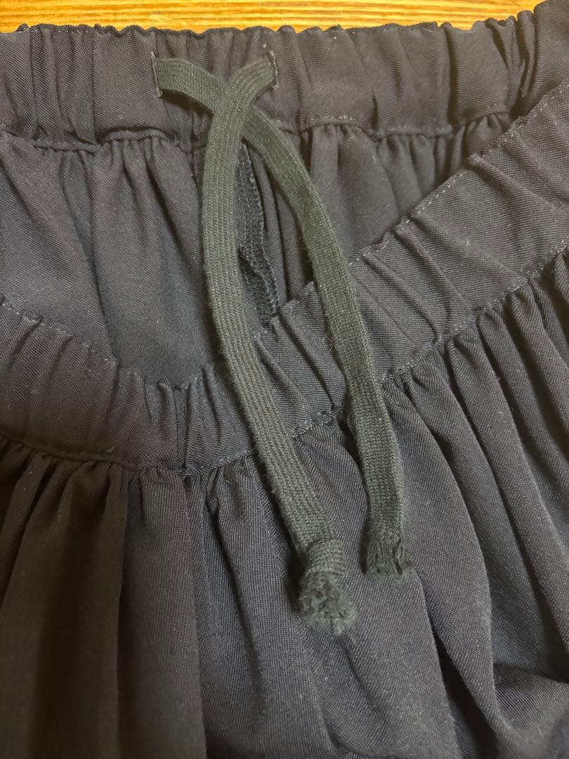 COMME des GARÇONS ブラックサルエルパンツ XS