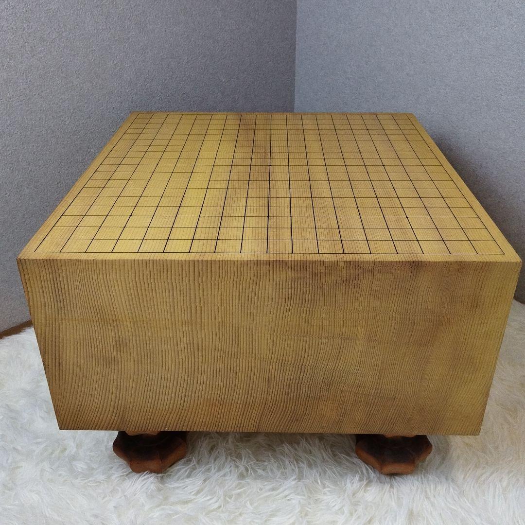 囲碁盤 本榧 天地柾目 ヘソ・脚付き 特大6.5寸 碁石付き