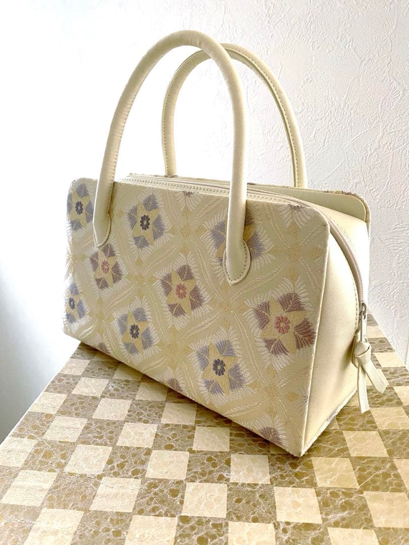 和装　バッグ　利休バッグ　着物　茶道　和服　絹　帯地