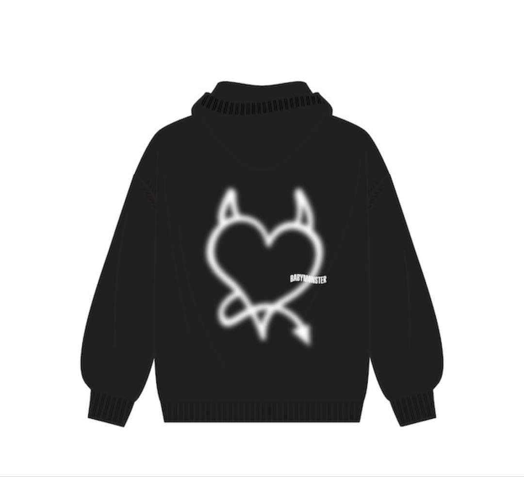 ベビモン babymonster フーディー 黒 L