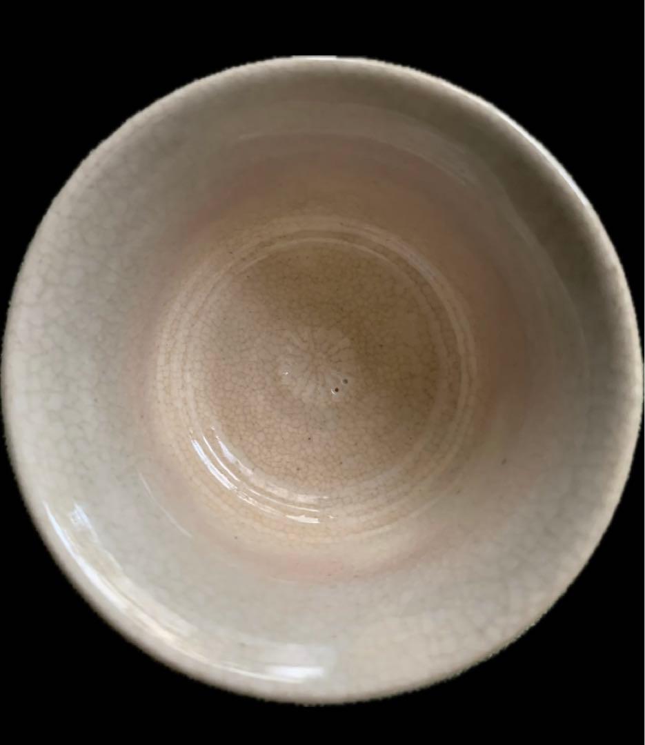 真葛香斎　作　白釉　酒盃　共箱