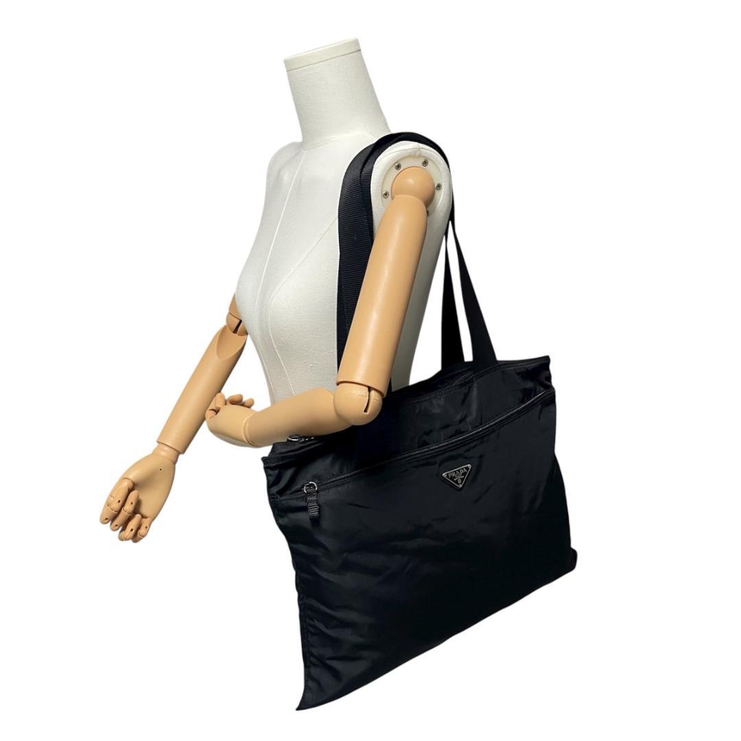 【美品】PRADA ナイロン トートバッグ ショルダーバッグ ブラック カード有