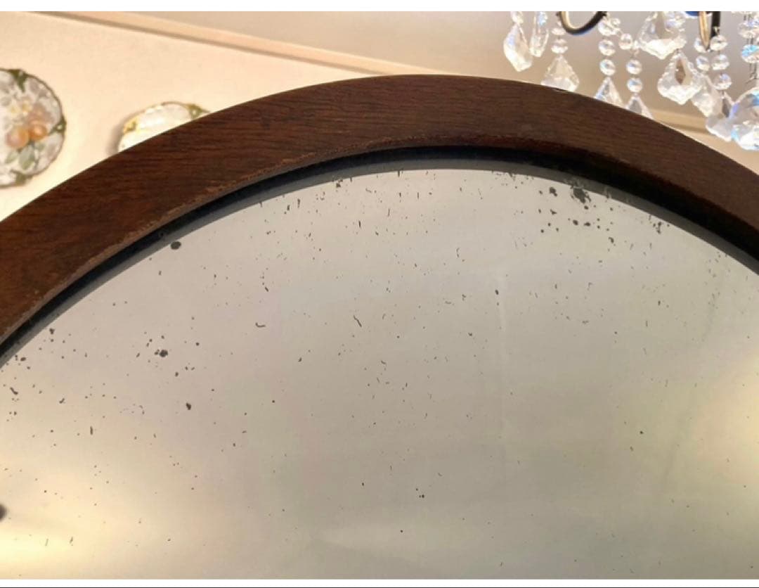 英国　イギリス　アンティーク　スタンドミラー　鏡　ドレッサー　オーク材　家具