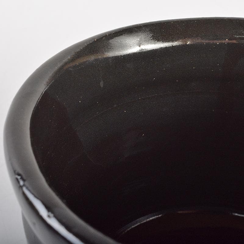 瀬戸焼　木村勝明（画仙斎白兎）作　染付　千寿老人文　筒茶碗　共箱　V　R7232