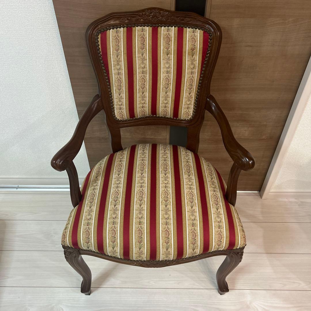 【美品】イタリア製　アームチェア　ダイニングチェア