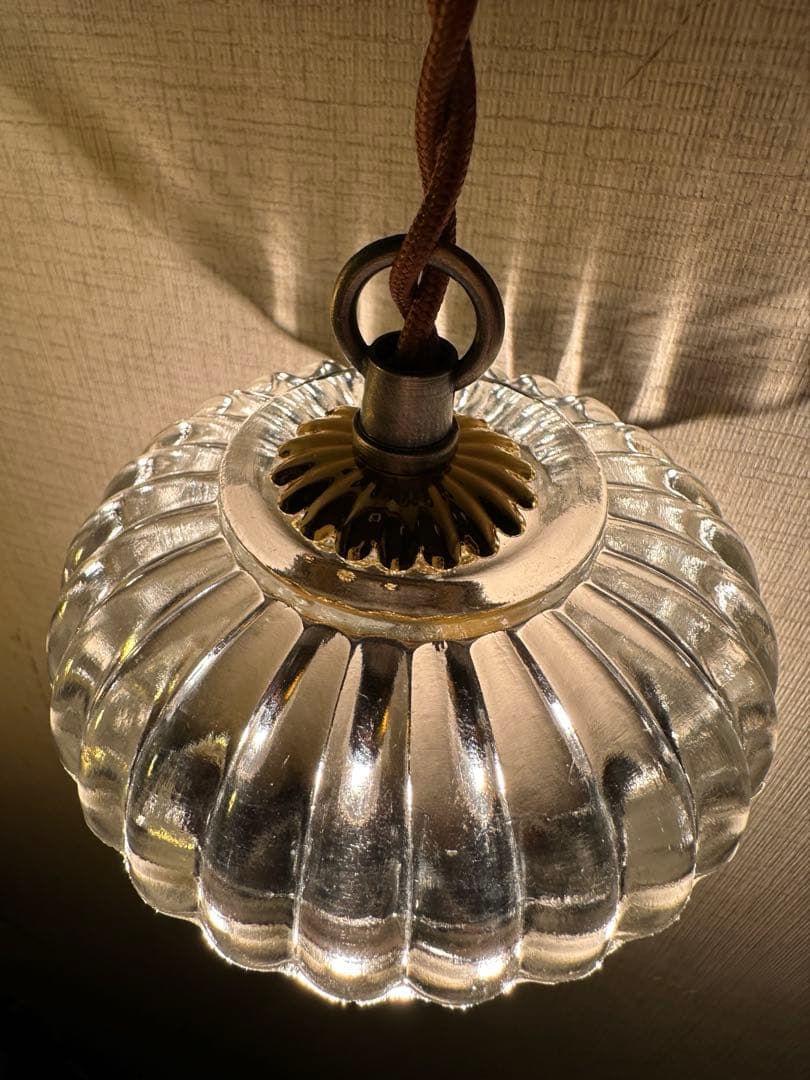 1920年代 フランス アンティーク とても大きな可愛いお花のアトリエランプ＊