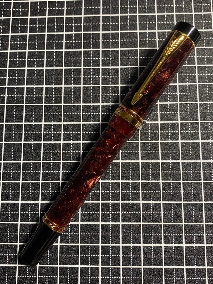 筆記具 PARKER Duofold International Marble-red