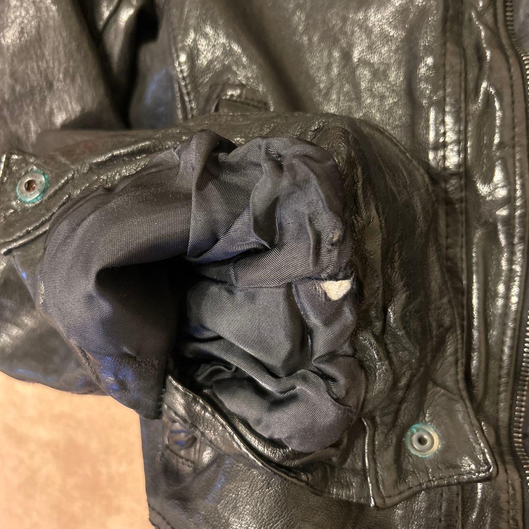 Neil Barrett ブラックレザーシングルライダースジャケット