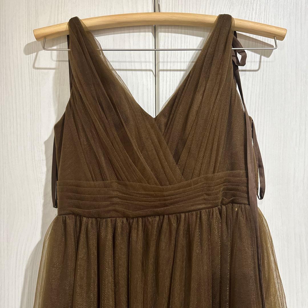 【前撮りのみ使用】チュールドレス ブラウン　撮影用 結婚式