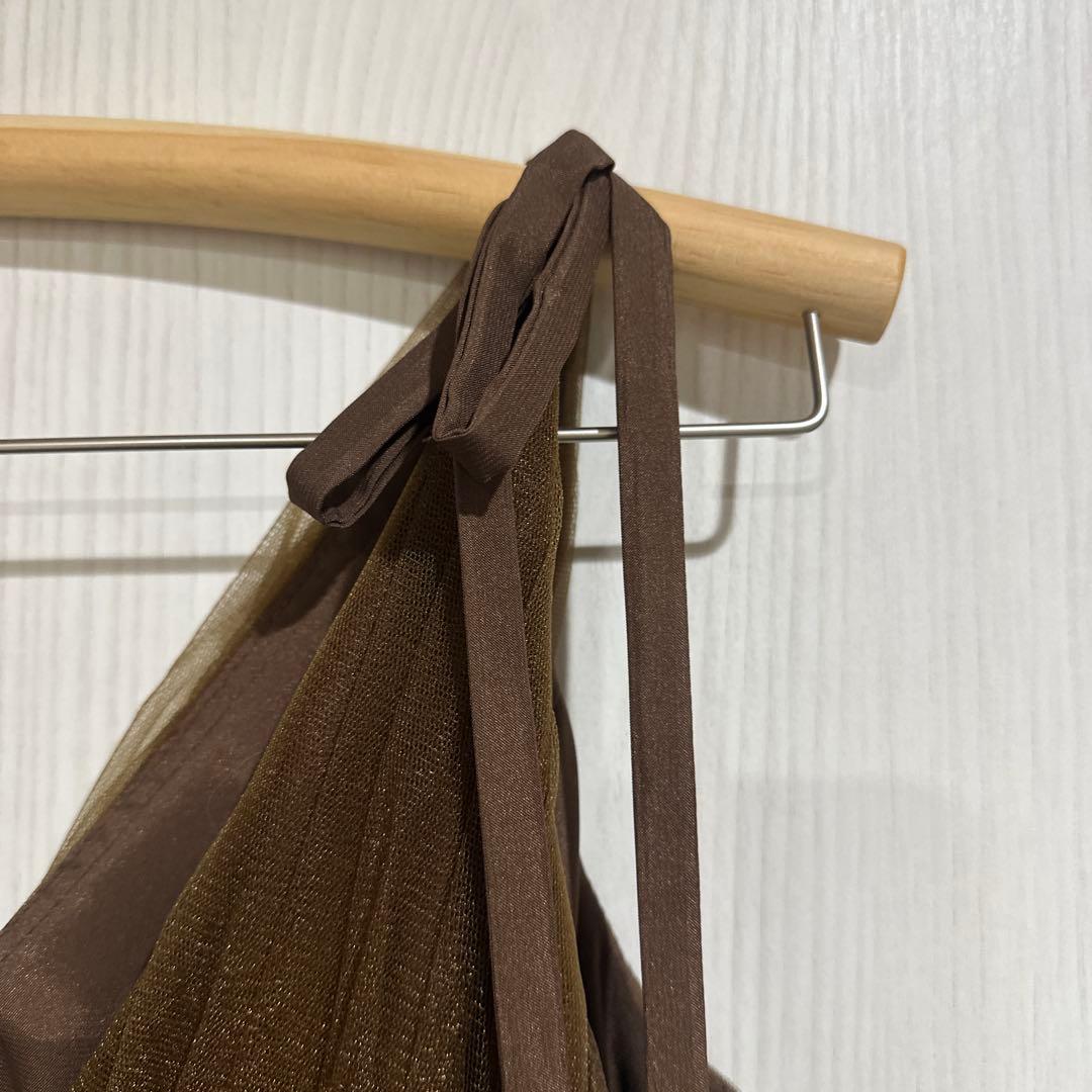 【前撮りのみ使用】チュールドレス ブラウン　撮影用 結婚式