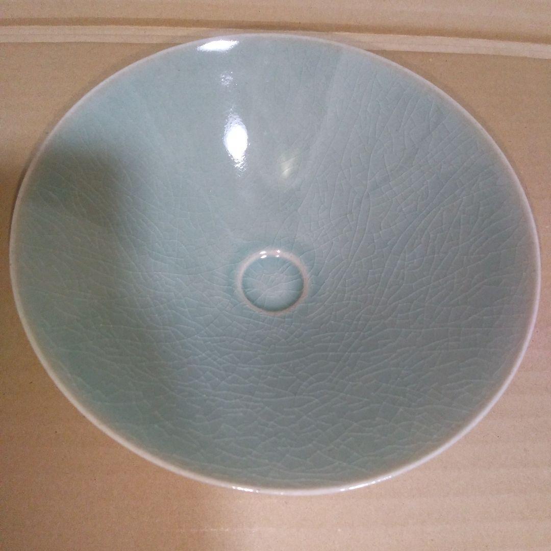 金福漢　青磁　茶碗
