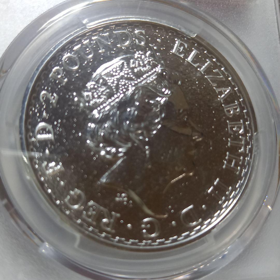 銀貨 2016年 ブリタニア 2ポンド PCGS MS69 最高位