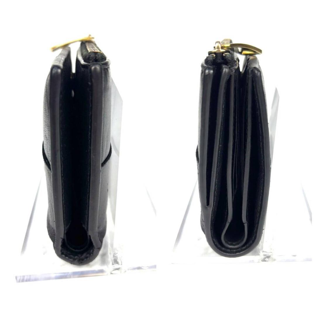 【極美品】ボッテガヴェネタ【カセット】イントレチャート⭐２つ折り財布 ブラック