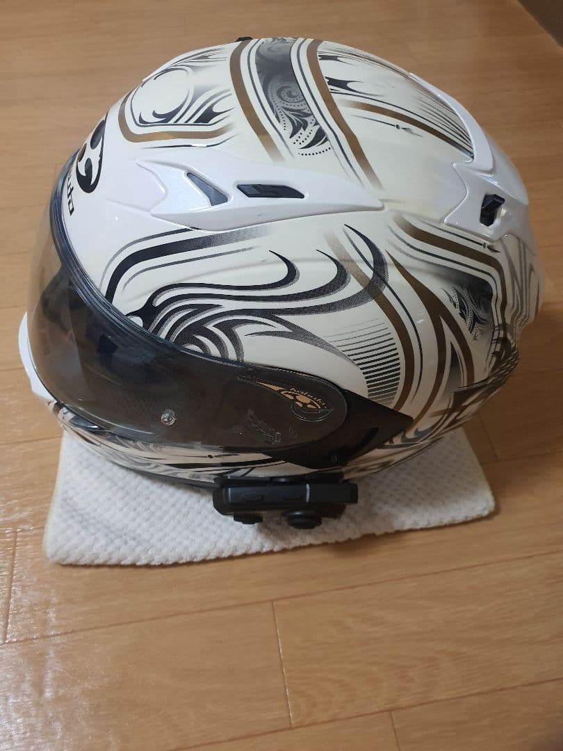 Kabuto フルフェイスヘルメット ホワイト/ゴールド インカム付き