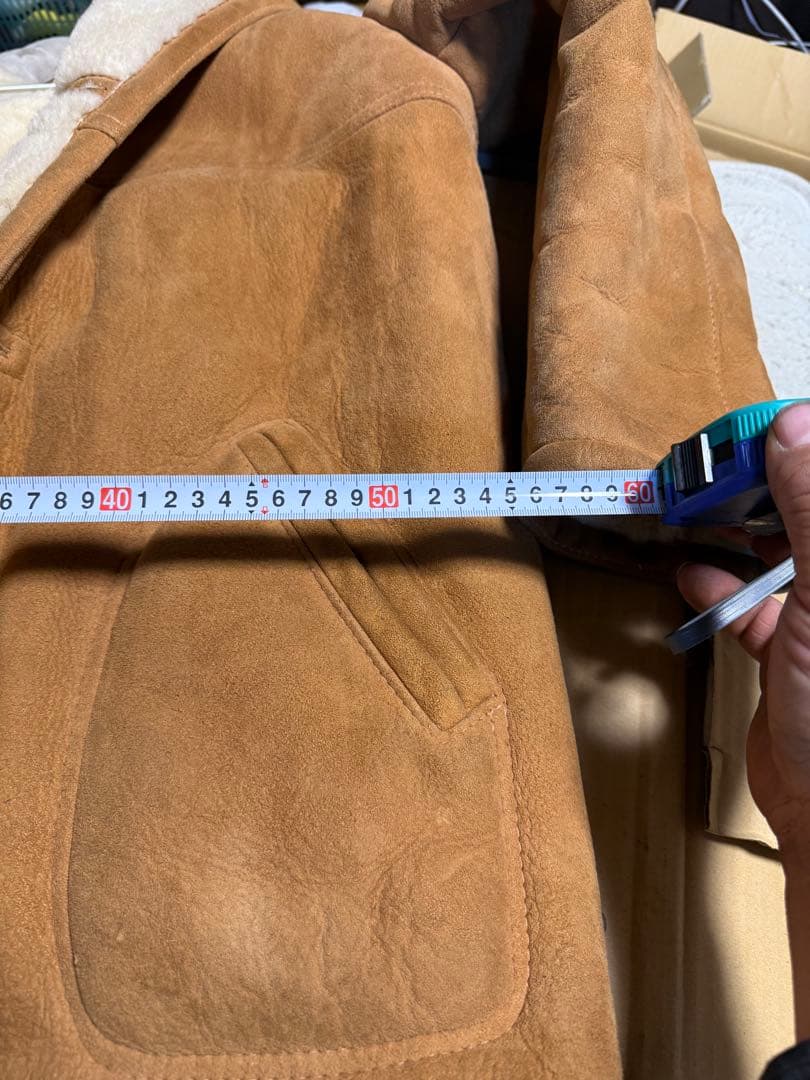 アメリカ製 ムートンジャケット ムートンコート レザー 茶