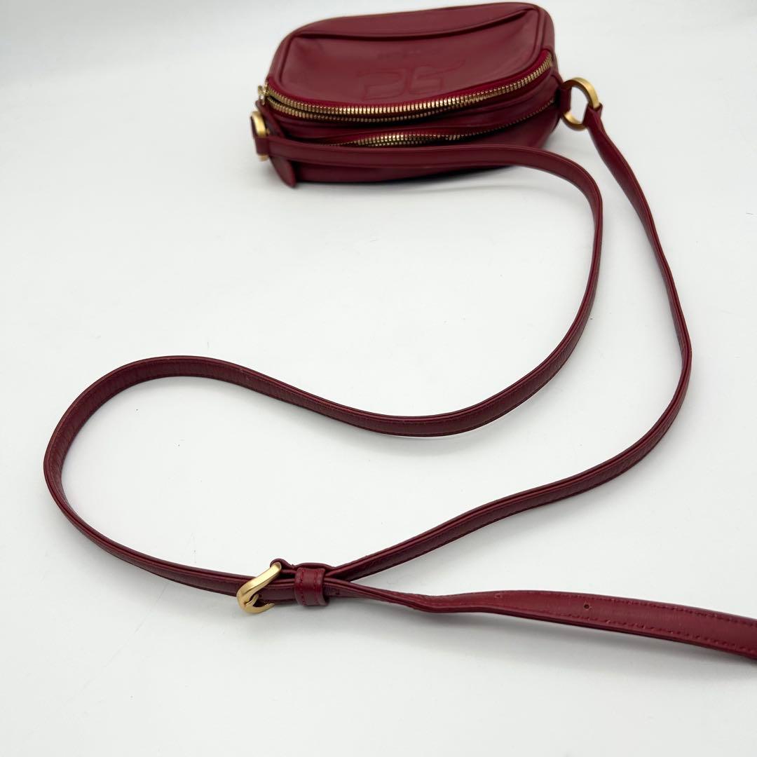 バッグ Courreges Shoulder Bag Leather Red Y2k