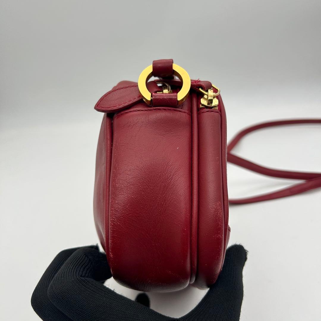 バッグ Courreges Shoulder Bag Leather Red Y2k
