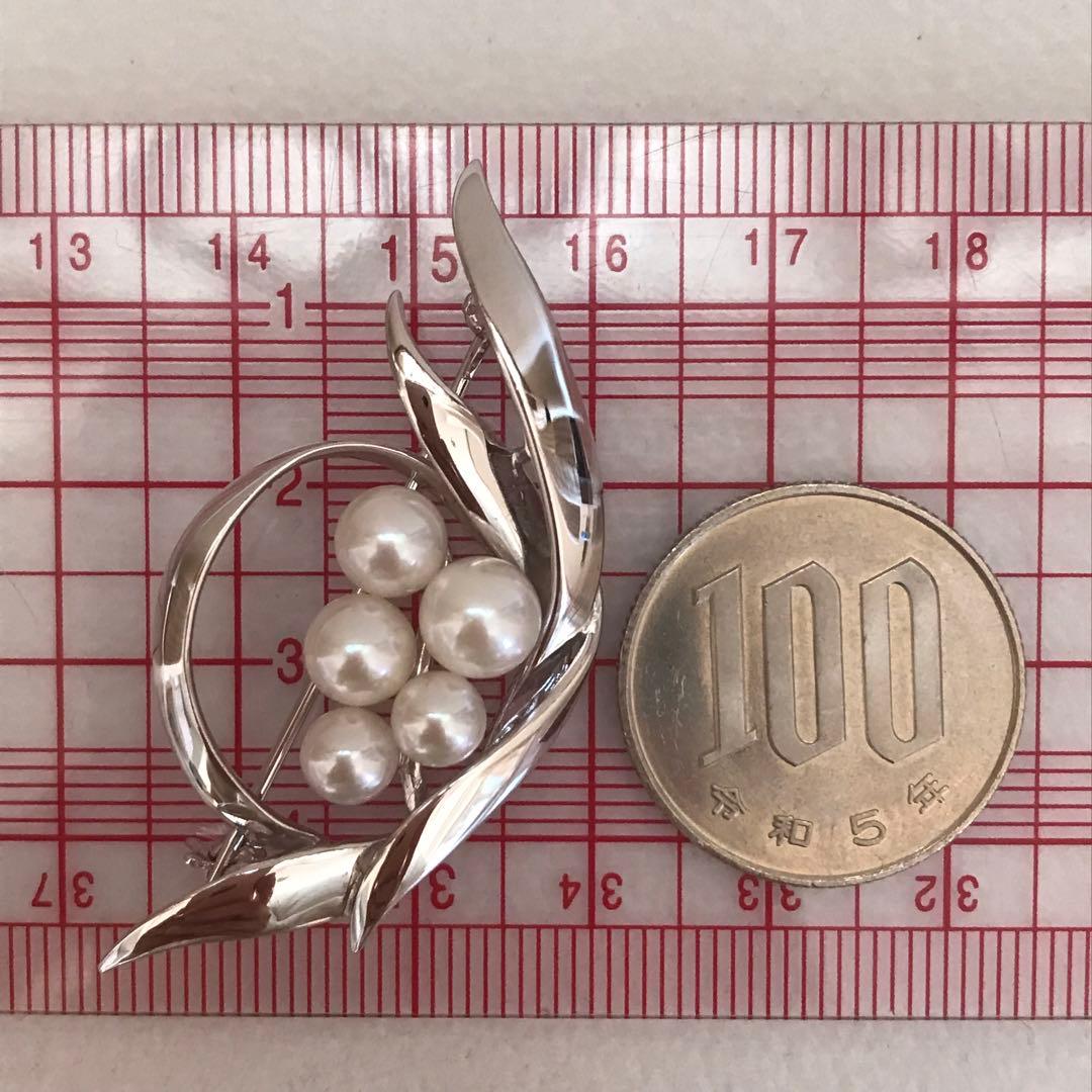 【極美品♡】ミキモト ブローチ　あこや5珠　現行品