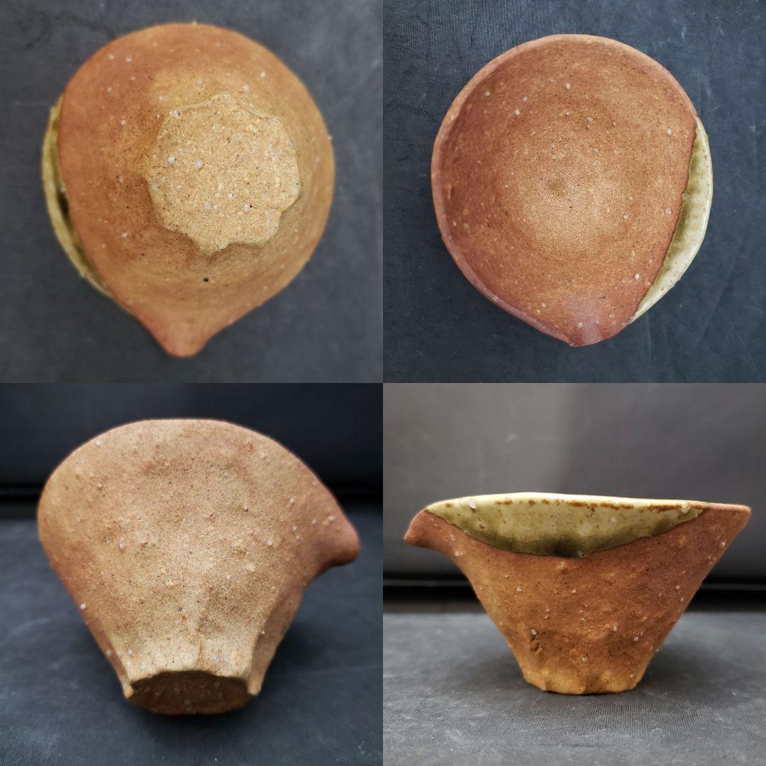 信楽焼　煎茶器　神崎紫峰　手捻り　急須　湯呑み5客　湯冷まし　煎茶道具　作家物