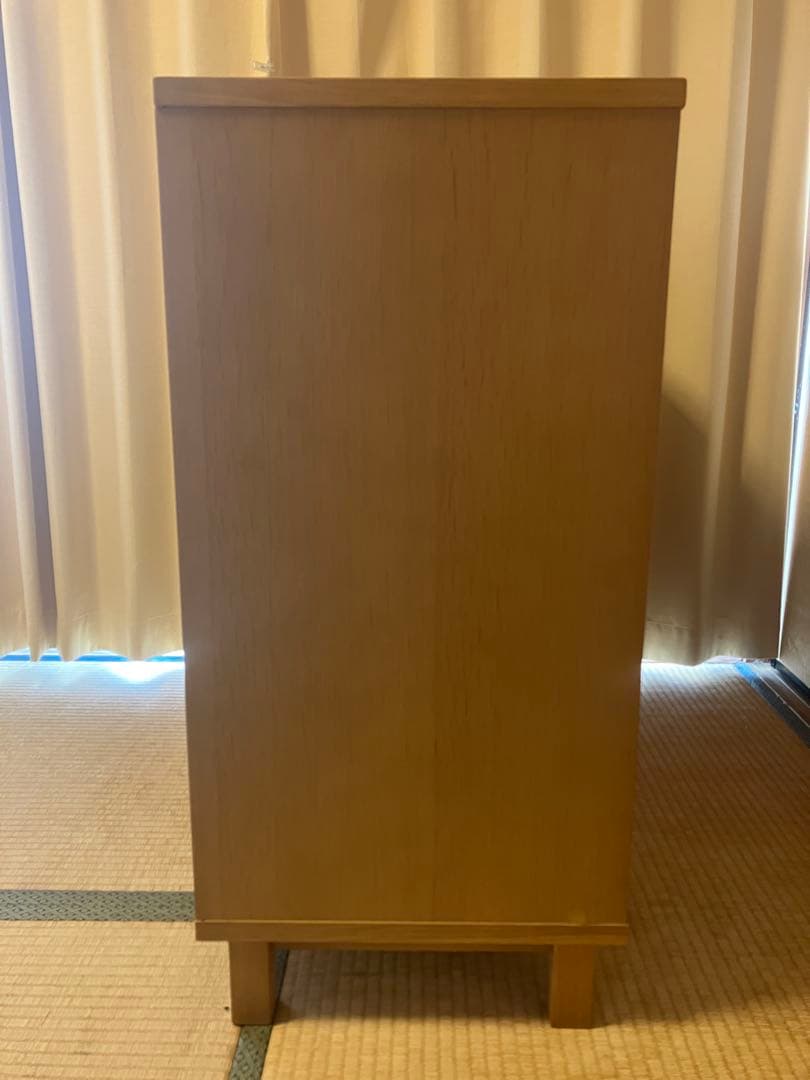 無印良品　オーク材キャビネット・ガラス扉（引戸）　廃盤