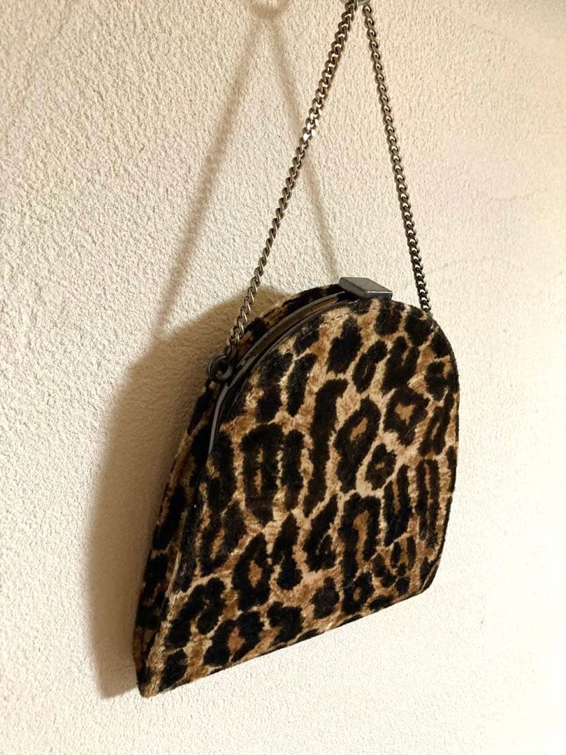 D&G ドルチェ&ガッパーナ ヒョウ柄 パーティー ポーチ がま口 アニマル