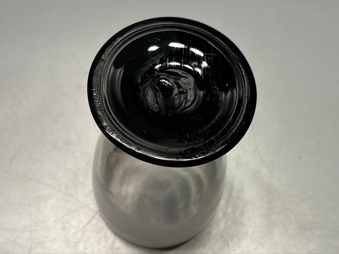 大正〜昭和初期　氷コップ　足黒