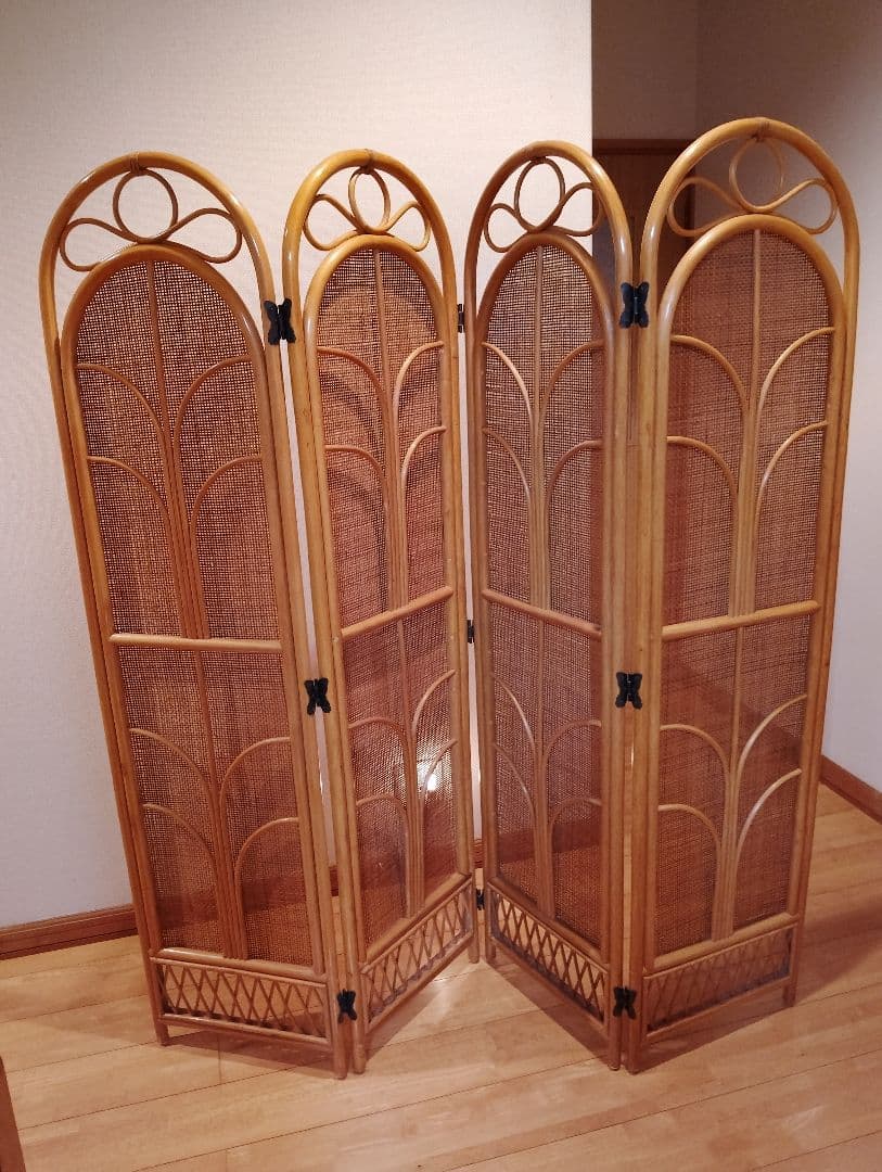 籐 4連間仕切り