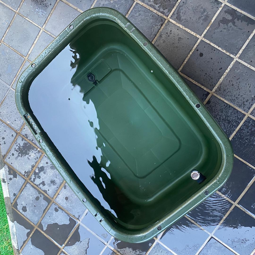 メダカ飼育ケース 75㍑x2個 黒・深緑あり オーバーフロー めだか